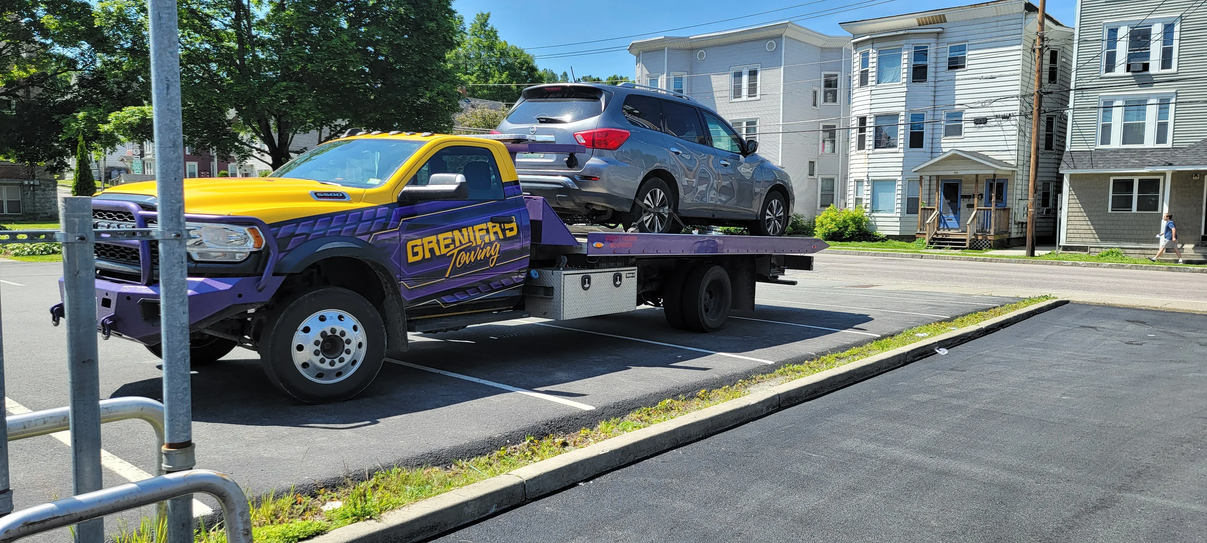 Tow Truck Transporting SUV