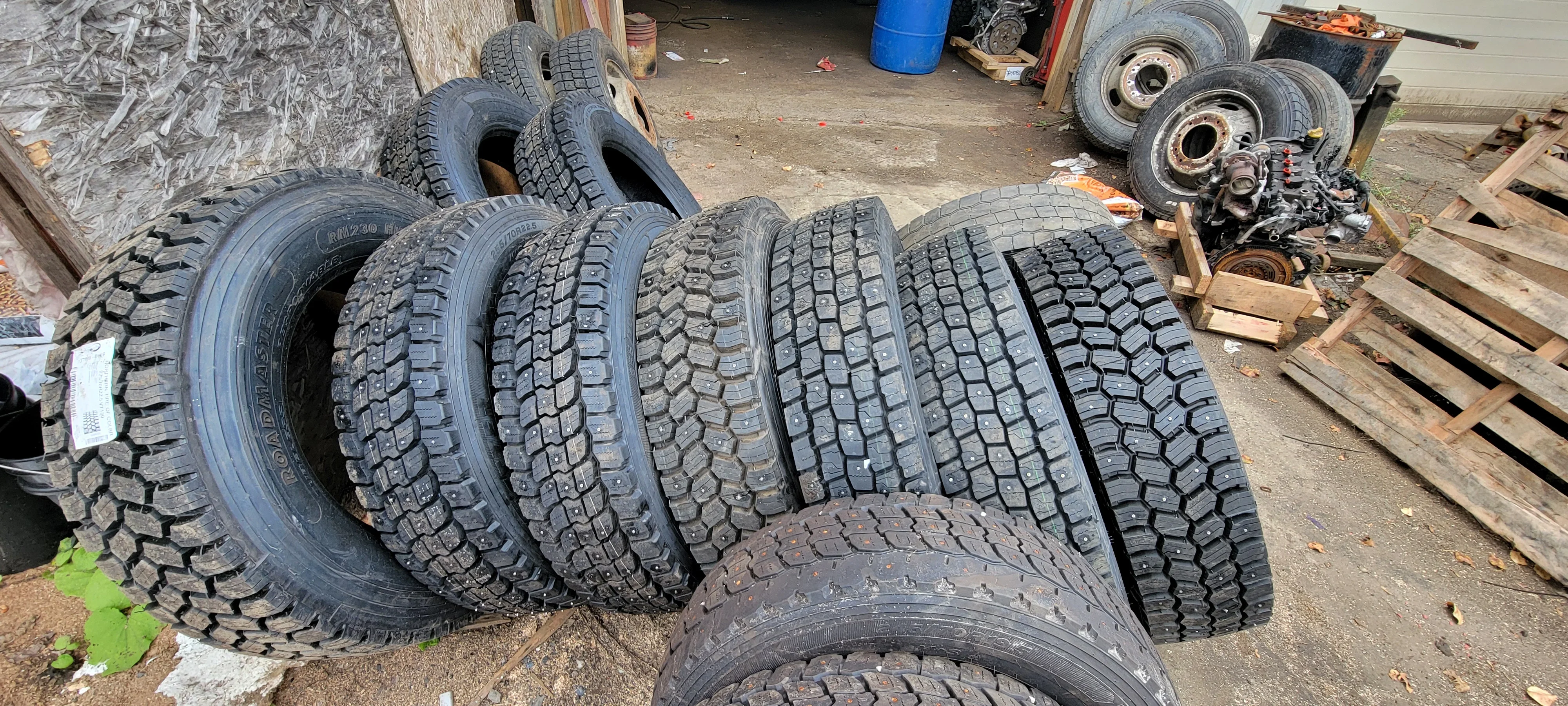 Truck Tire Stockpile