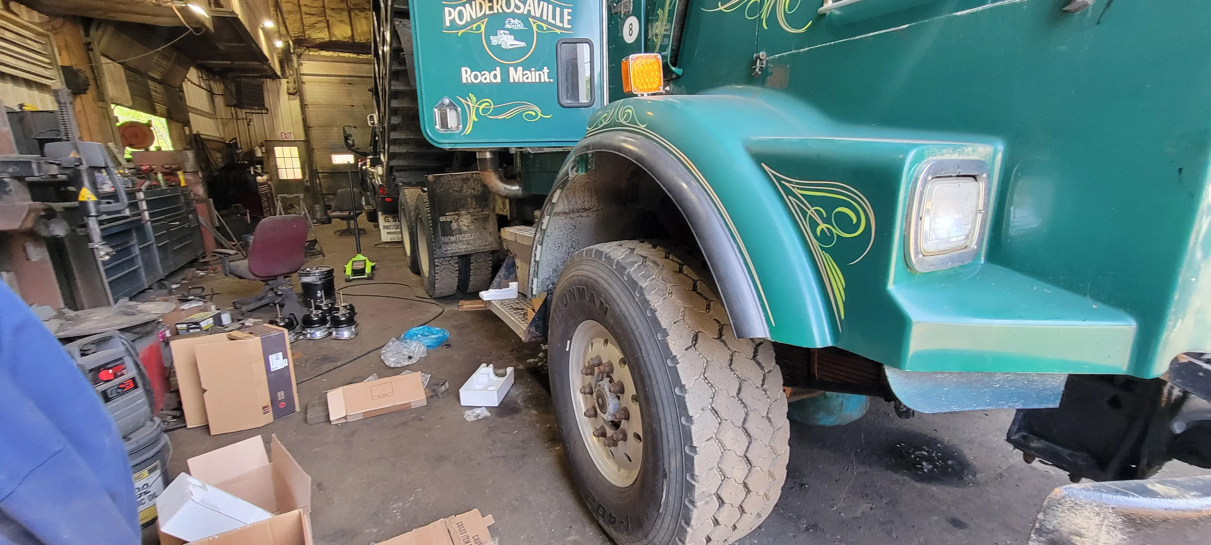 Truck Repair Shop Scene