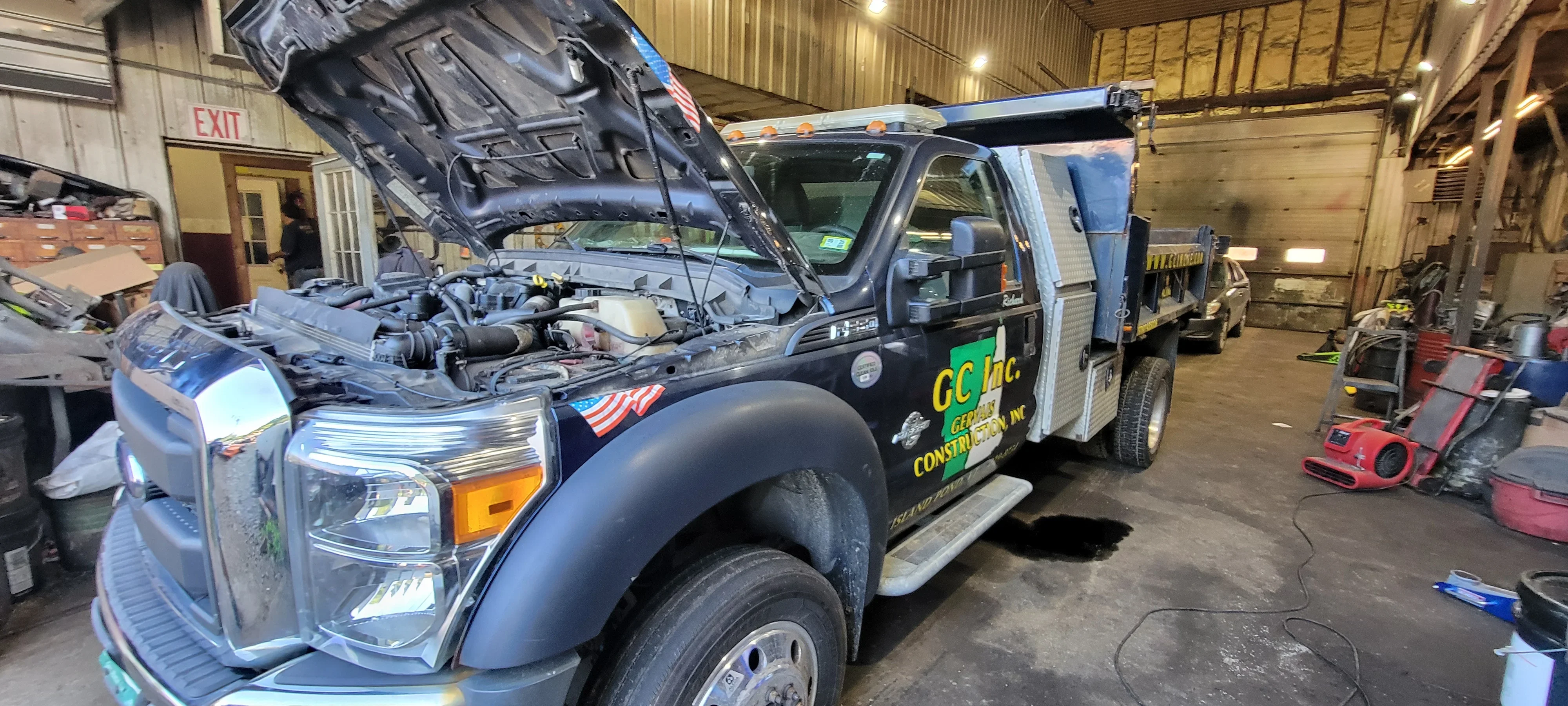 Truck Repair Hood Open