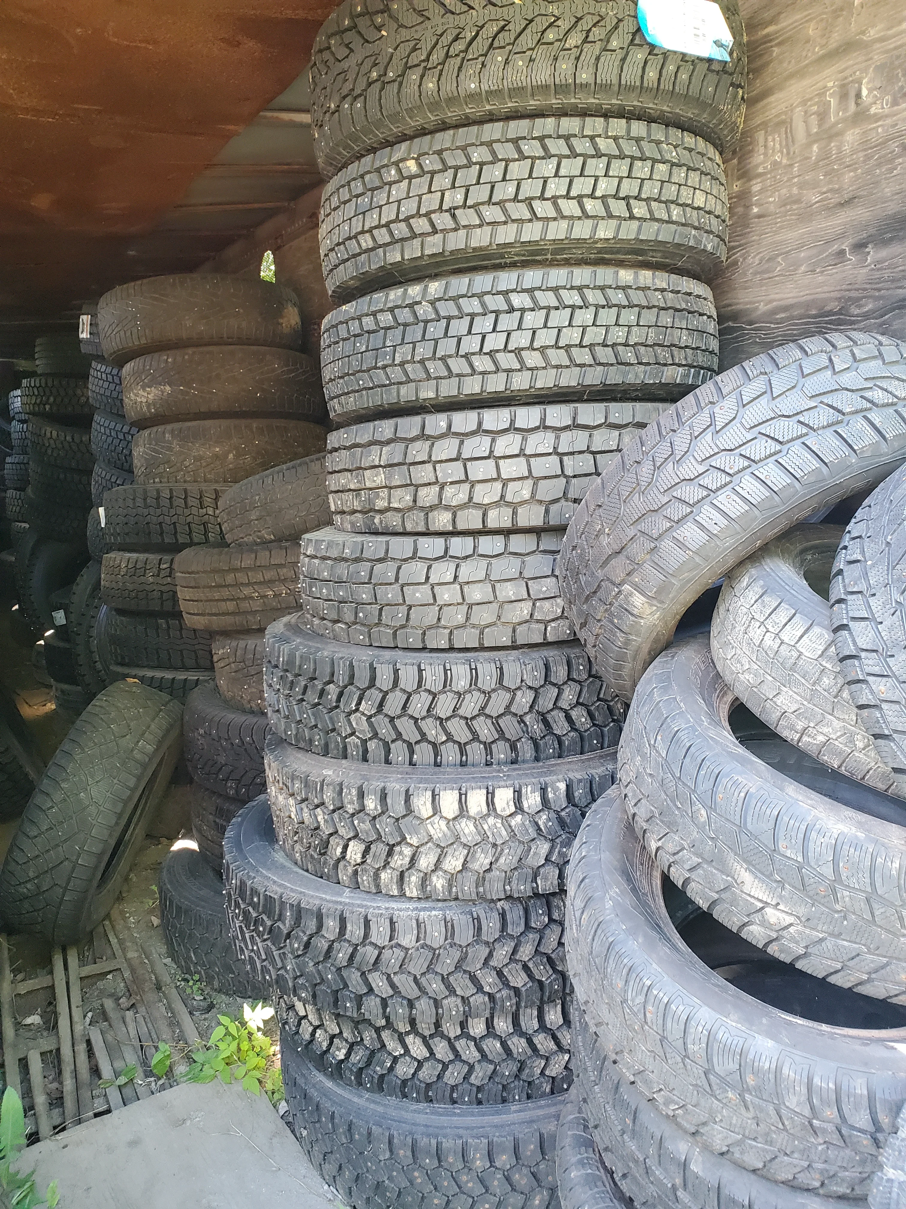Truck Tire Inventory Stockpile