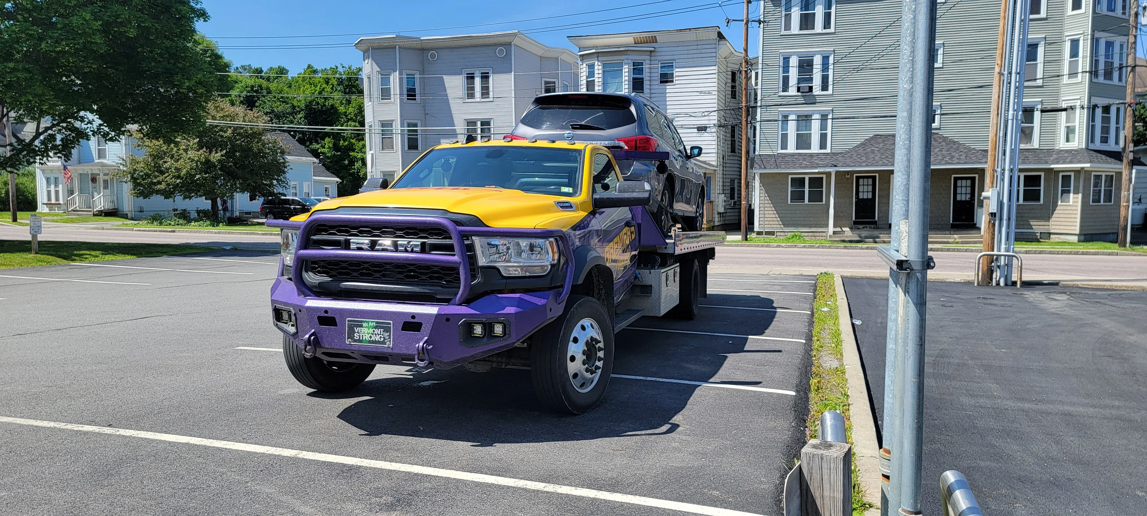 Flatbed Tow Truck Operation