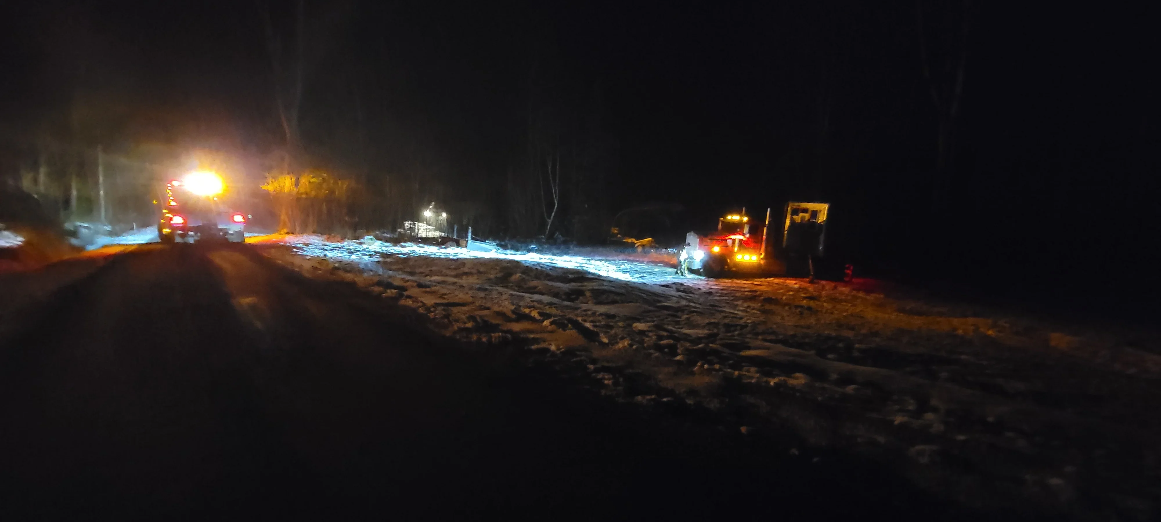 Night Snow Recovery Operation