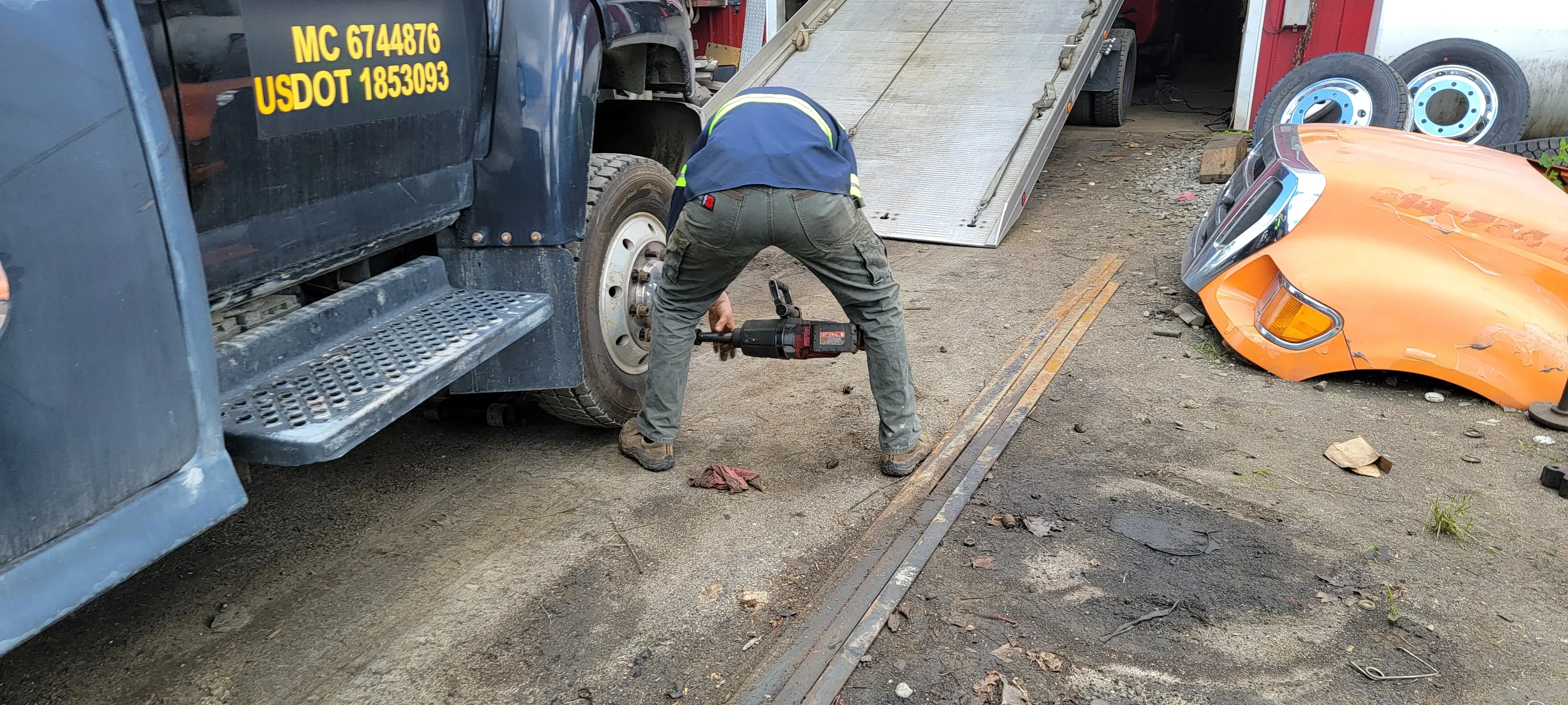 Tow Truck Wheel Repair