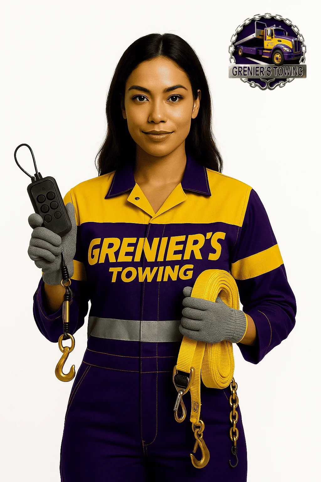 Grenier's dollies towing truck in action West Charleston VT