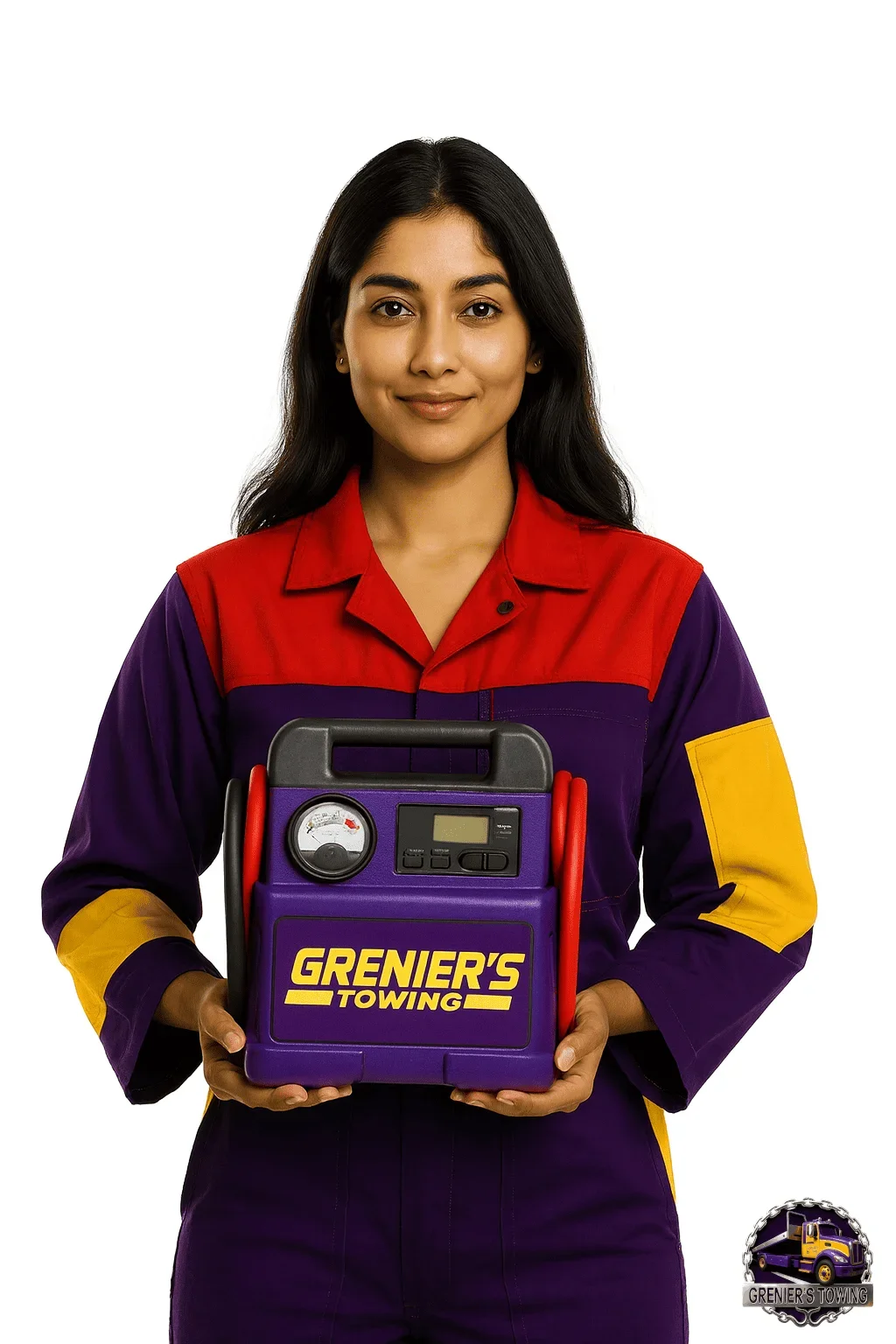 Grenier's dollies towing truck in action West Charleston VT