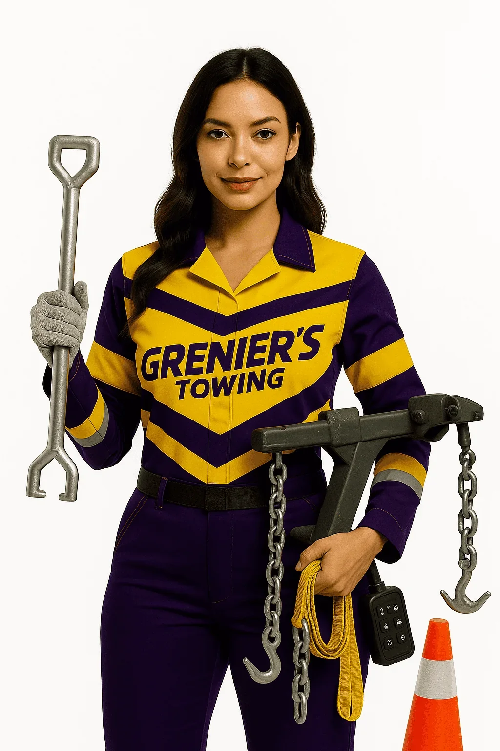 Grenier's wheel lift towing truck in action West Charleston VT